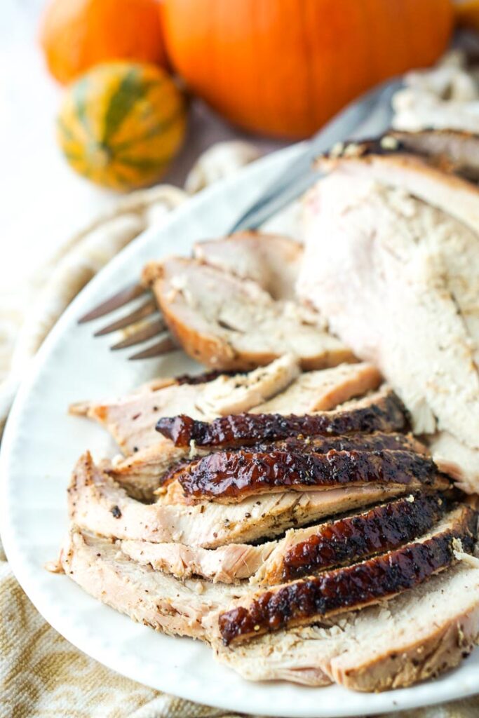 Simple Brined Smoked Turkey Breast Recipe with easy brine recipe!