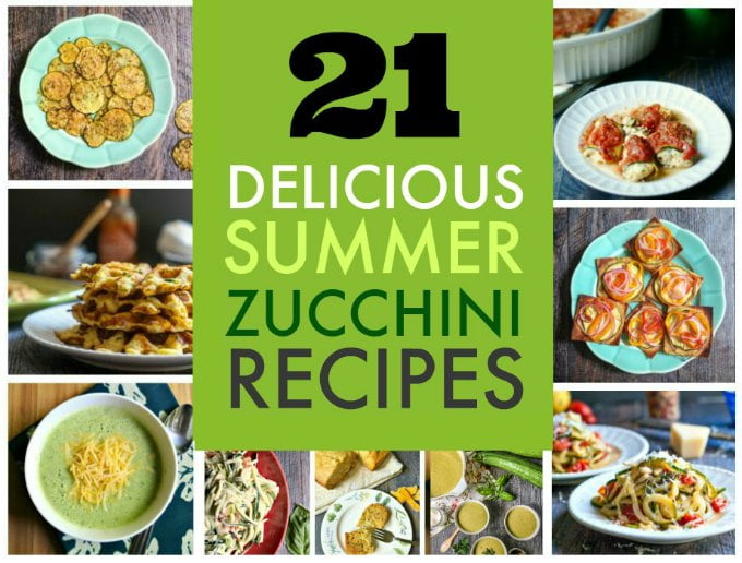 collage of 21 summer zucchini recipes