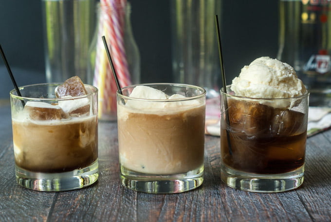This boozy root beer float can be made 2 different ways.  Using root beer or ice cream flavored ice cubes or Root liqueur and cream you can have a tasty drink or boozy dessert that's even low carb!