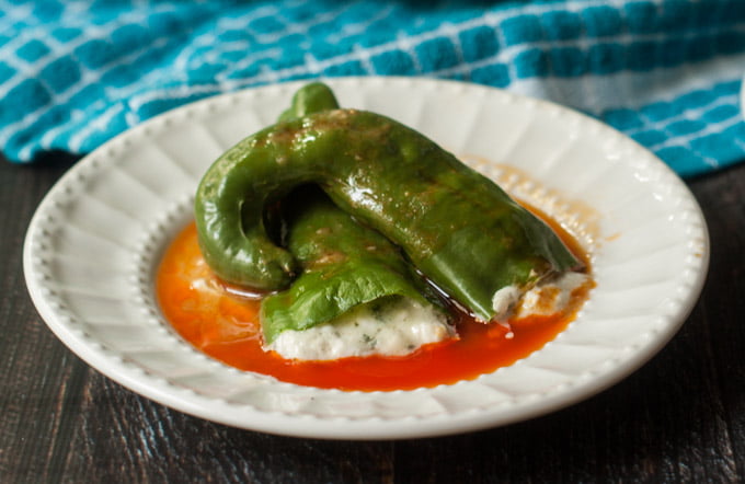 What's better than some buffalo blue cheese stuffed anaheim peppers using fresh peppers from the garden! This easy low carb appetizer will please all of the hot sauce lovers in your life.