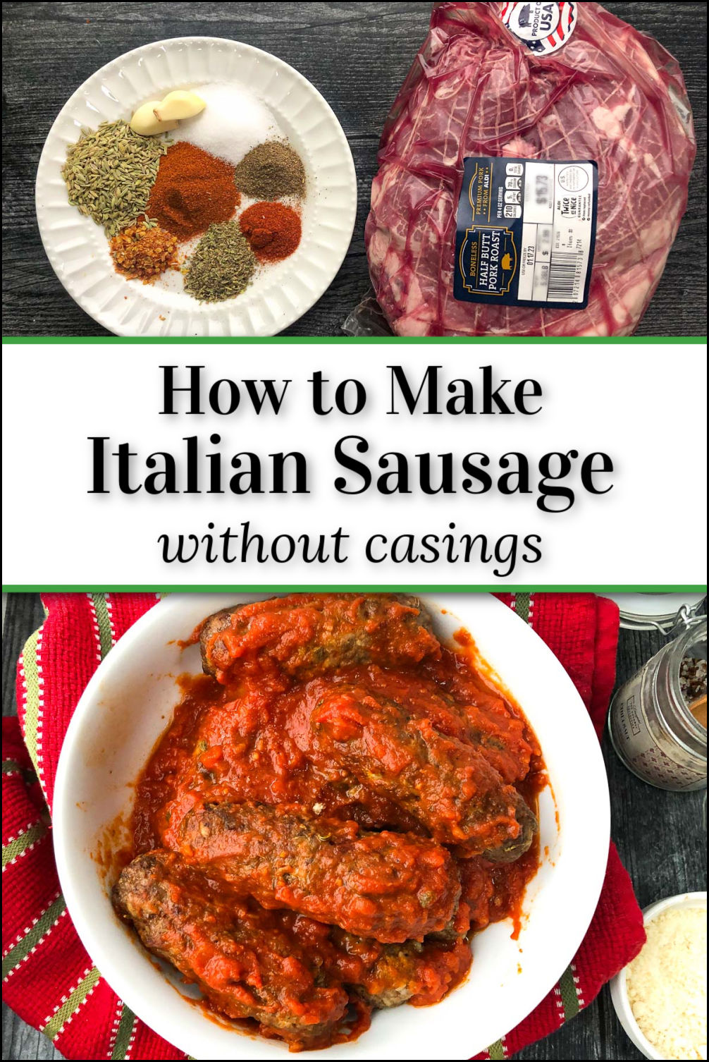Easy Homemade Italian Sausage Recipe no casings & low carb!