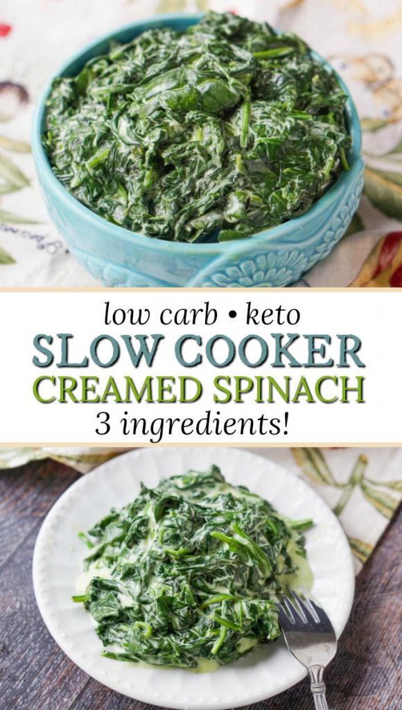 Slow Cooker Keto Creamed Spinach Using Only 3 Ingredients! My Life Cookbook