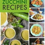collage of zucchini recipes with text overlay