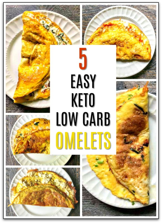 5 Easy Keto Omelet Recipes - easy low carb omelets for an egg fast!