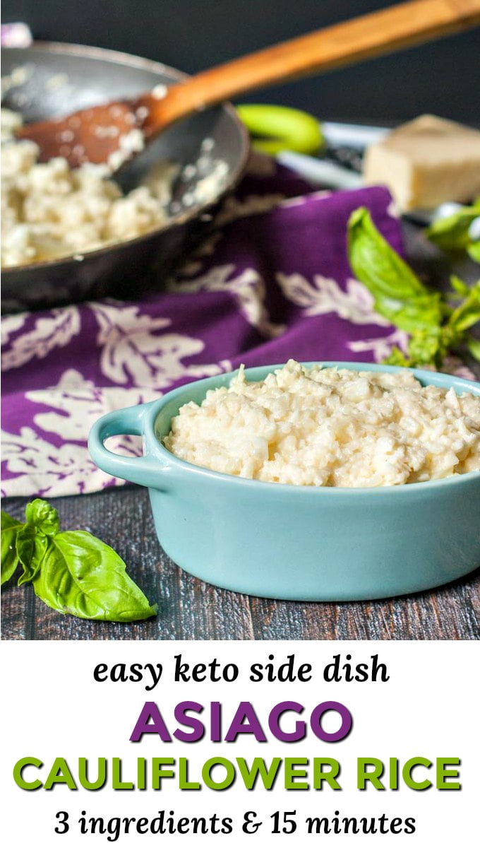 Easy Keto Asiago Cauliflower Rice 3 Ingredients & Done In 15 Minutes