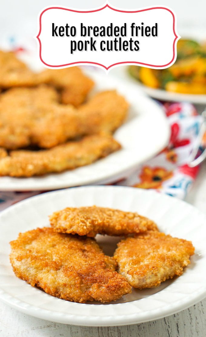 Easy Keto Breaded & Fried Pork Cutlets Gluten Free and 4 Ingredients!