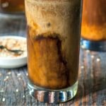 German chocolate cake cold brew low carb coffee drink with text overlay