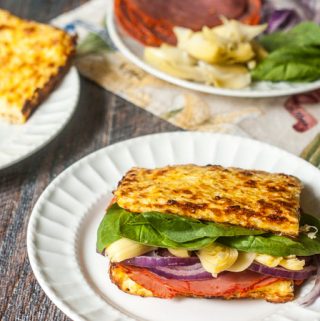 This low carb cauliflower cheese bread is a fun way to eat a low carb sandwich. Easy to make and versatile too. Only 2.7g net carbs per piece.