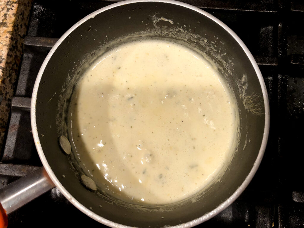 pan with keto cream of chicken soup