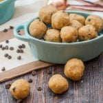 These low carb cookie dough snacks are delicious and easy to make with only 1.3g net carbs!  Store them in the freezer for a quick, low carb treat you can grab and go.