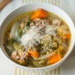This low carb vegetable & sausage soup is the perfect dish for a cold day. Full of healthy ingredients and spicy sausage to make a flavorful soup with only   3.8g net carbs per serving.