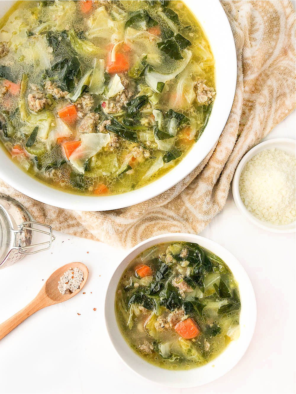 Keto Vegetable Sausage Soup Recipe with Hearty Low Carb Vegetables!
