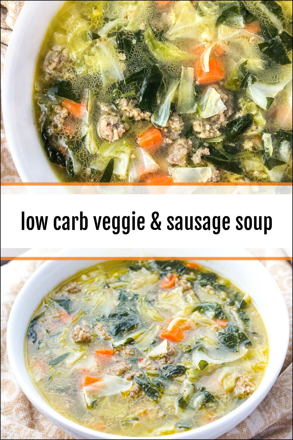 Keto Vegetable Sausage Soup Recipe with Hearty Low Carb Vegetables!