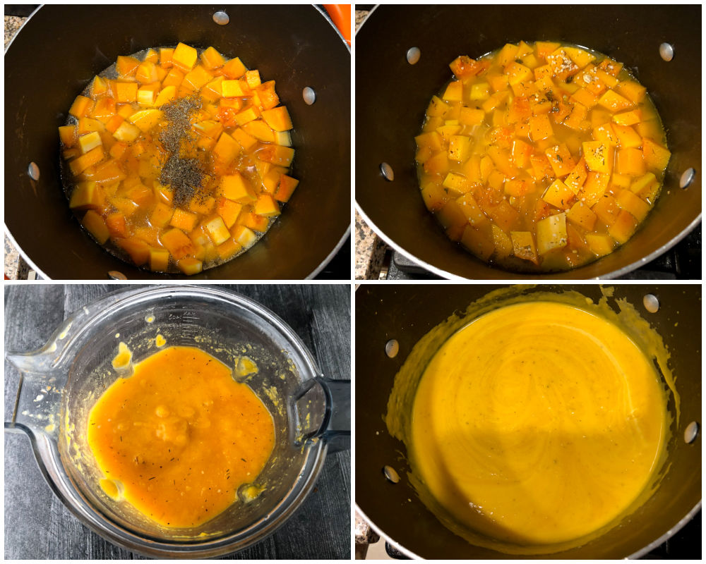 collage of how to make the soup