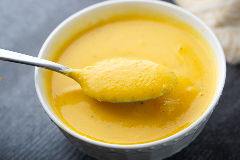 spoonful of butternut squash bisque