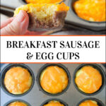 muffin tin with keto breakfast cup
