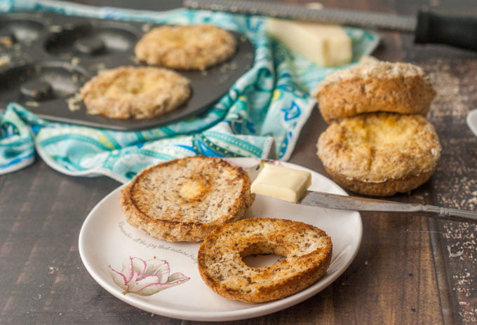 You can get your bread fix with these chewy, low carb Asiago bagels. Easy to make, gluten free and best of all each on is only 6.3g net carbs.