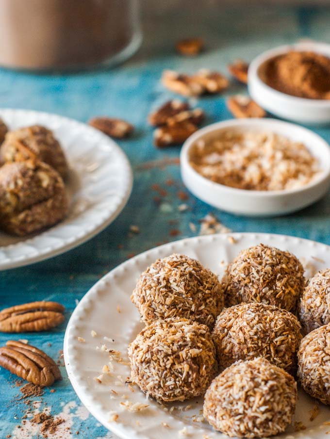 These low carb chocolate cheesecake bites are the perfect dessert or snack to have on hand when your sweet tooth comes a calling. Creamy chocolate cheesecake rolled in crunchy toasted coconut or toasted pecans for only 0.6g net carbs per bite.