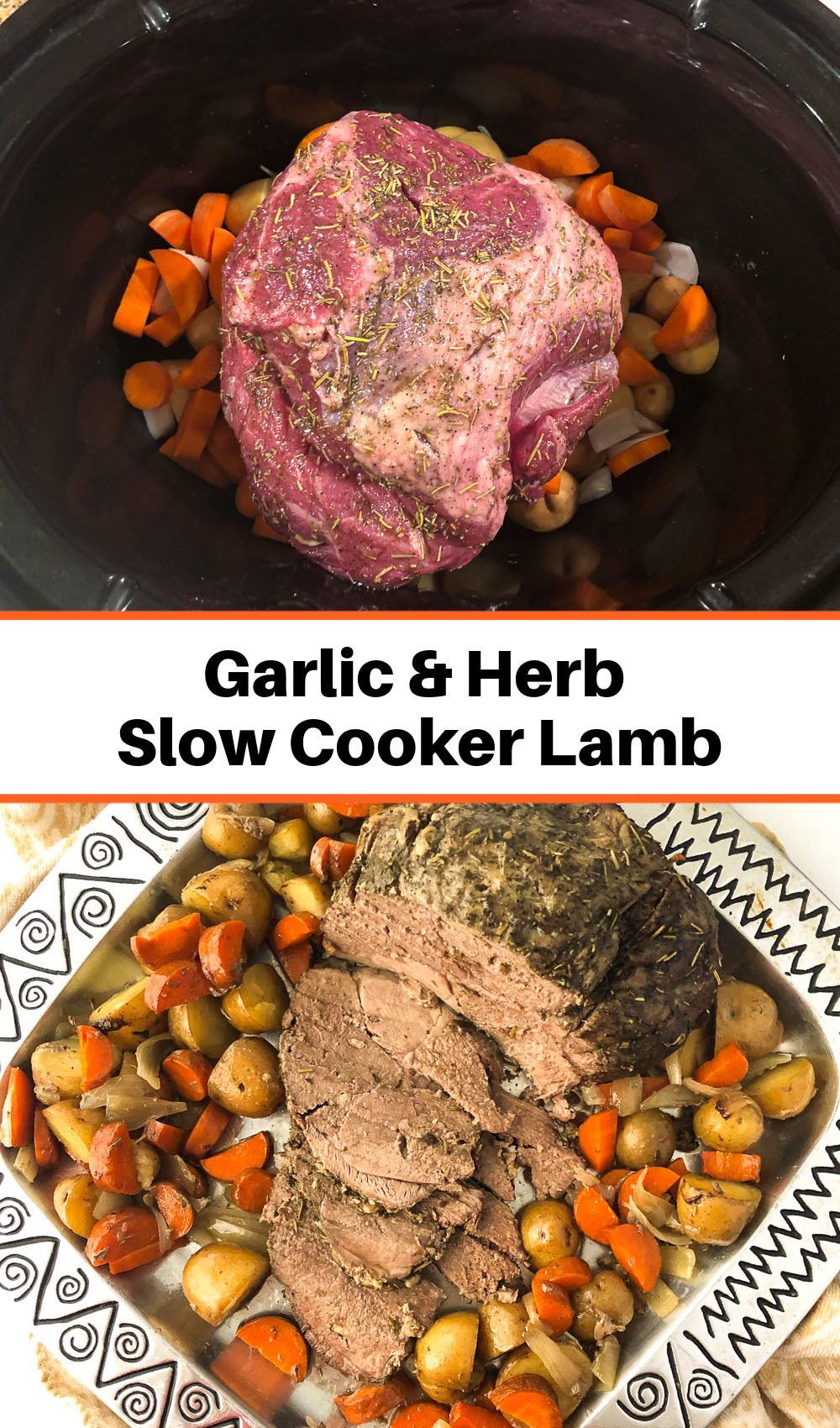 Easy Lamb Shoulder in the Slow Cooker Herb Garlic Roast & Vegetables