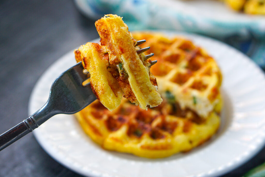 Keto Jalapeno Cheddar Waffles Recipe easy tasty cheese waffles