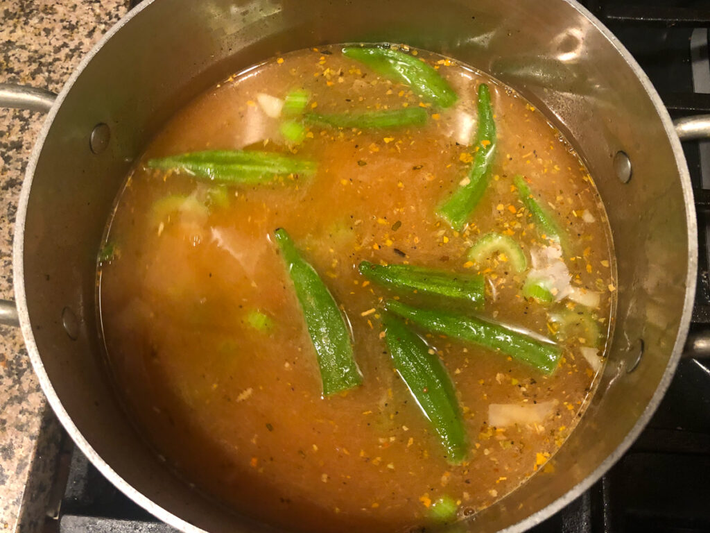 pot with all the ingredients ready to cook