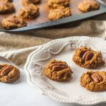 These pumpkin pecan breakfast cookies are the perfect grab and go, low carb breakfast. Make a big batch and store in the freezer and you are ready to go in the morning. Each cookie has only 1.3g net carbs and are gluten free too!