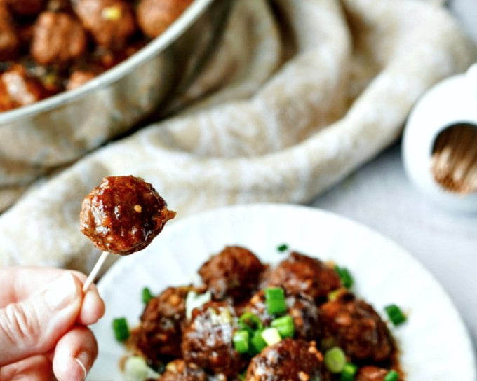 These low carb Mongolian beef meatballs will satisfy your craving for takeout food. Eat over cauliflower rice or take to your next party as a low carb appetizer. Only 1.9g per 8 meatballs.