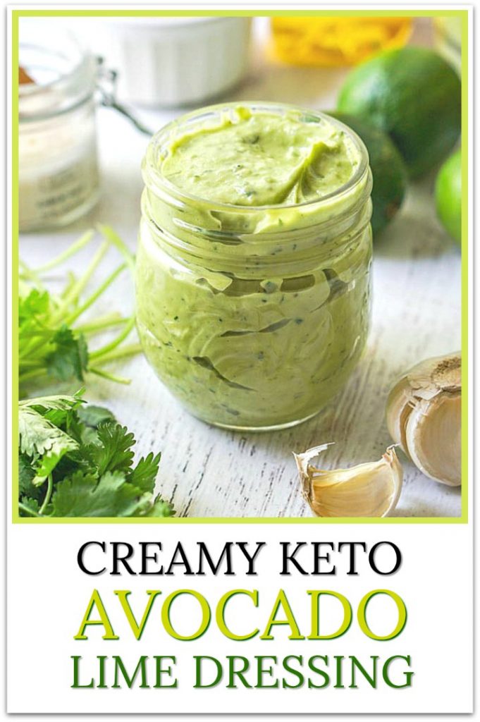 Keto Avocado Lime Dressing easy low carb dip or sauce in 5 minutes!