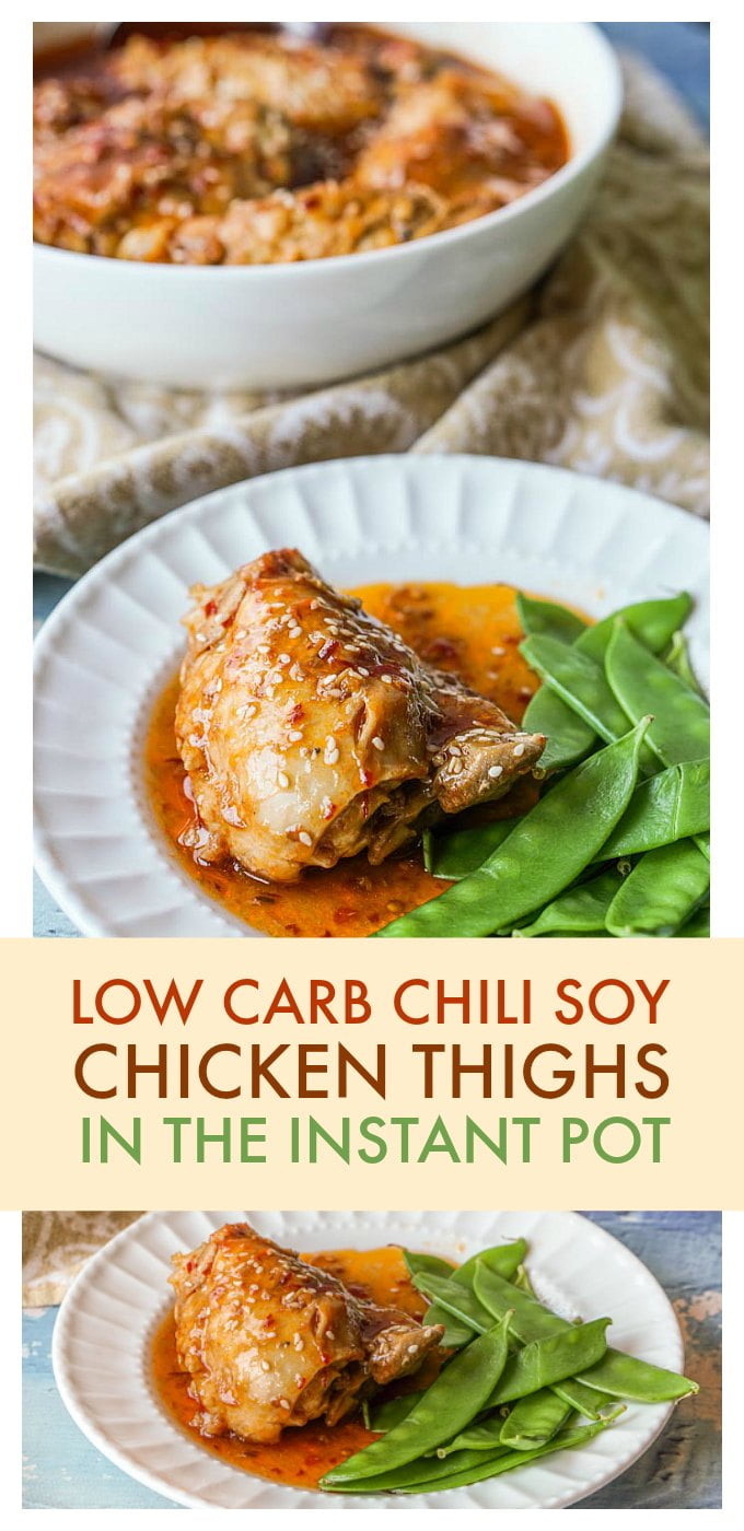 chili soy chicken thighs in the instant pot (low carb)