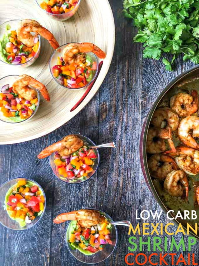 Keto Mexican Shrimp Cocktail for Cinco de Mayo My Life Cookbook low carb healthy everyday
