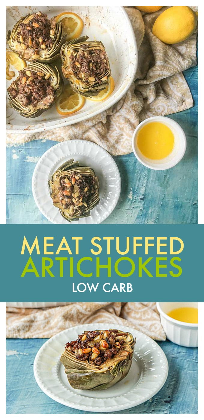 Meat Stuffed Artichokes (Low Carb) My Life Cookbook