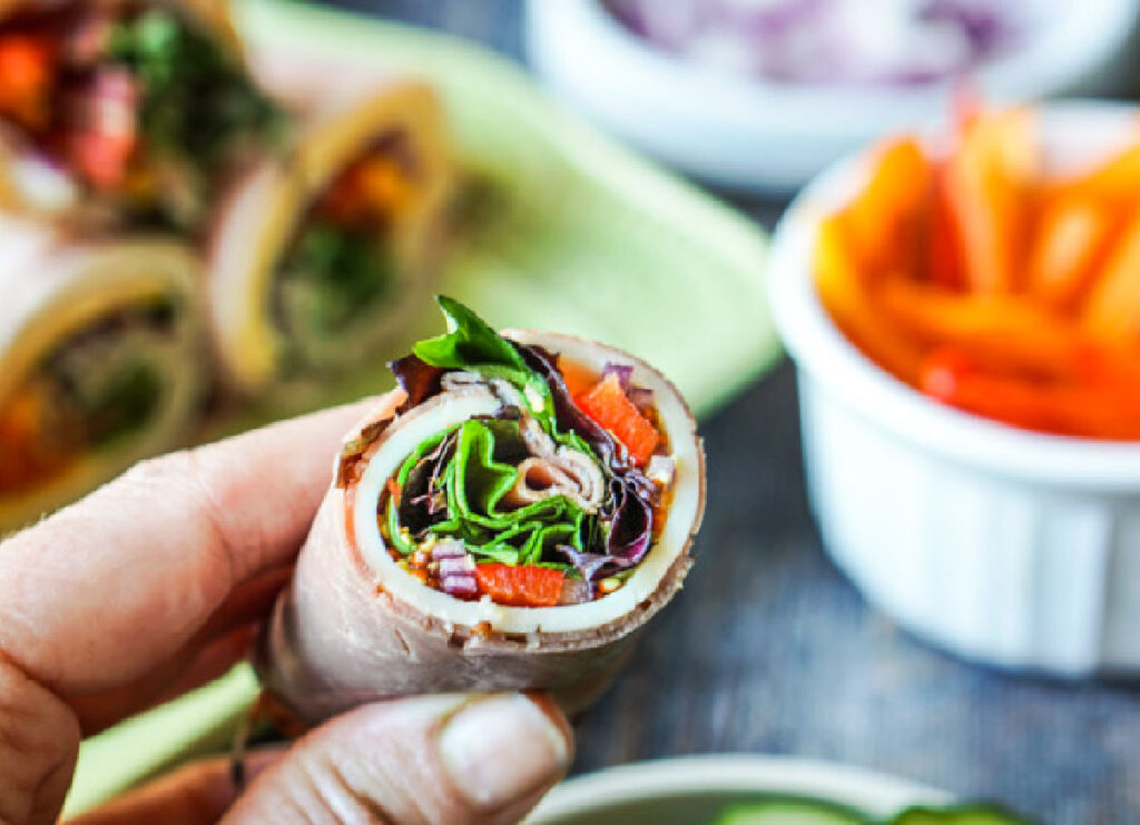 Keto Lunch Meat Wraps healthy lunch or snack without bread!