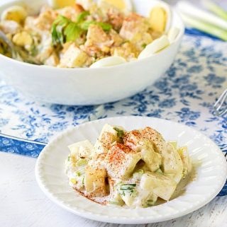 Summer is all about potato salad for me, so I came up with this low carb potato-less salad using celeriac or rutabaga. You will love how good of a potato substitute these vegetables are!