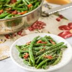 These low carb green beans & bacon are a staple in our household. This is a delicious recipe to keep in mind when those fresh green beans from the garden start rolling in. Best of all it only takes 15 minutes to make!