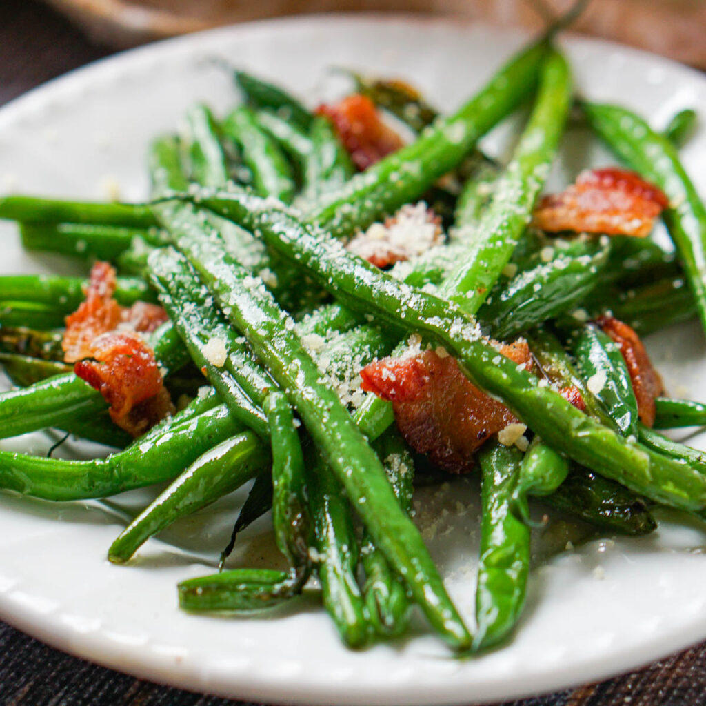 Keto Green Beans and Bacon low carb side dish in 15 minutes!