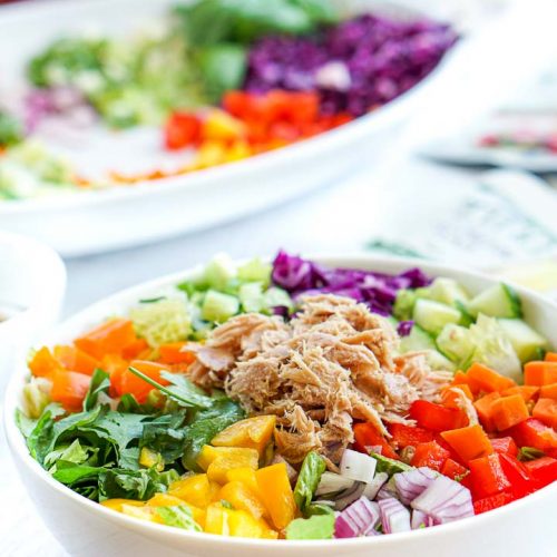 Spring Roll Tuna Salad Low Carb Summer Dinner in 15 Minutes! My