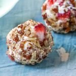 The strawberry cheesecake bites are a little bit of low carb heaven. They taste like strawberry pretzel salad rolled up in one low carb bite. Only a few ingredients needed  to make these and they are only 1.7g net carbs per bite!