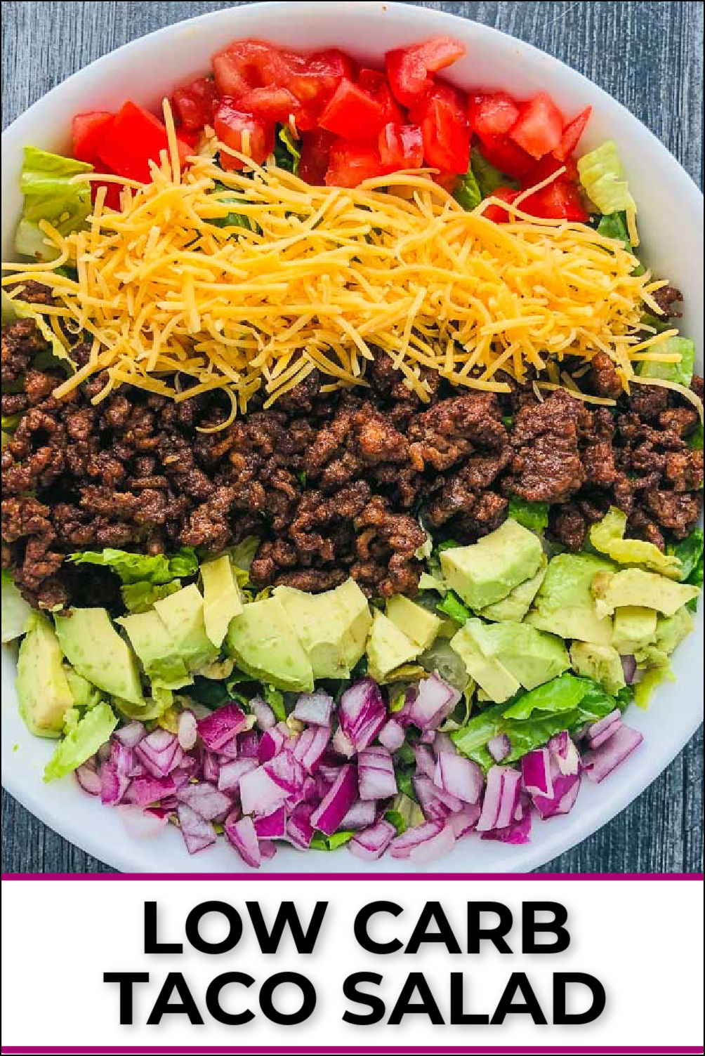 Keto Taco Salad Recipe - easy & healthy salad full of low carb ingredients!