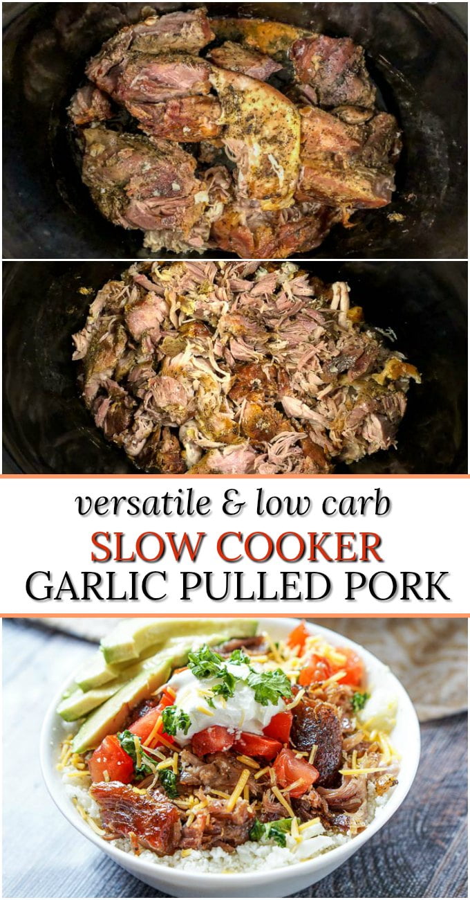 Slow Cooker Zesty Garlic Pulled Pork (Low Carb & Paleo)