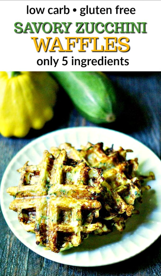 Savory Keto Zucchini Waffles Recipe 5 Ingredients, Gluten Free Chaffles