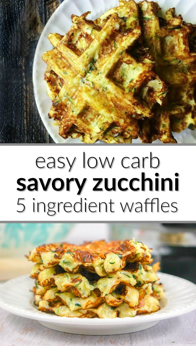 Savory Keto Chicken, Zucchini and Cheese Waffles - Low Carb Delish