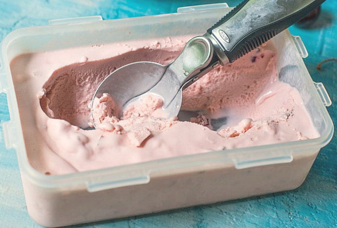 Nothing says summer like a bowl of cherry ice cream, so why not make it a low carb black cherry ice cream? It so rich and creamy and full of that black cherry flavor goodness. Only 3.7g net carbs per serving.