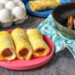 If you are looking for an easy grab & go low carb breakfast, try this sausage egg roll. Using the egg as the wrapper, you can make a bunch of these and freeze for a quick breakfast. Only 1.8g net carbs each.