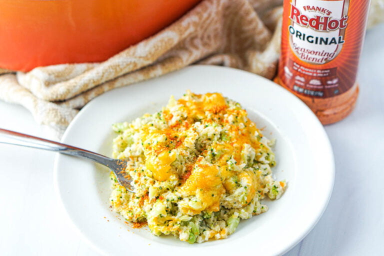 Cheesy Broccoli Cauliflower Rice easy KETO side dish in 15 min!