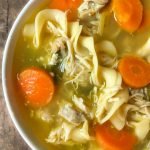 This chunky chicken soup in the Instant Pot is so full of flavor it is sure to be a family favorite. It's easy to make a big batch and then freeze for cold winter days. 