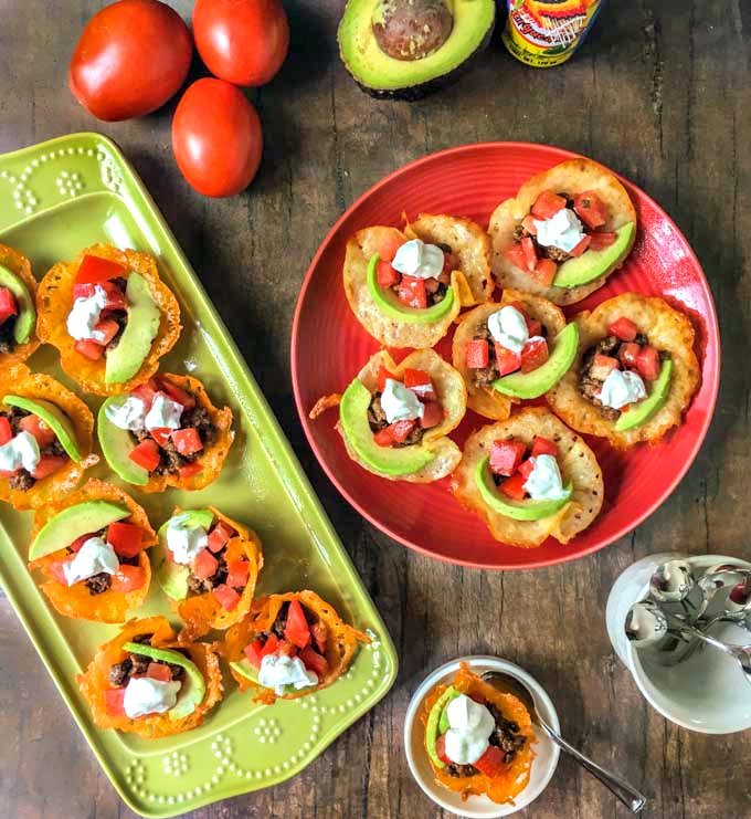 These low carb taco cups are so easy to make that you can eat them for lunch, as a snack or serve as a low carb appetizer. Each taco cup only has 1.8g net carbs!