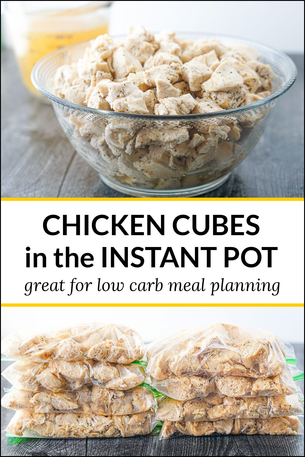Instant Pot Chicken Cubes for Easy Keto Meal Prep Recipes & Meal Plans