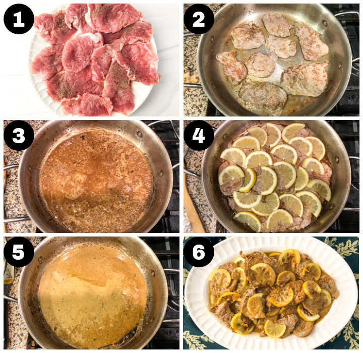 collage of pictures on how to make keto lemon pork tenderloin