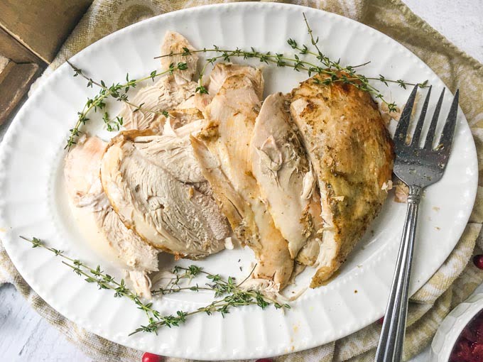 You don't have to wait for Thanksgiving to make this Instant Pot Turkey Breast. In an hour or two you have a turkey dinner along with a low carb turkey gravy! Only 0.8g net carb per serving!