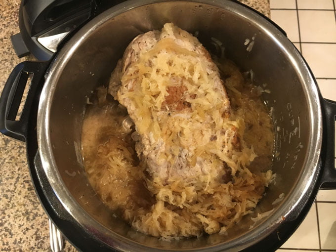 You will love this Instant Pot pork roast with sauerkraut dish on a cold winter's night. It's low carb, easy and it supposedly gives you good luck if you eat it on New Years Day!!! Only 3 ingredients and 2.2g net carbs per serving.